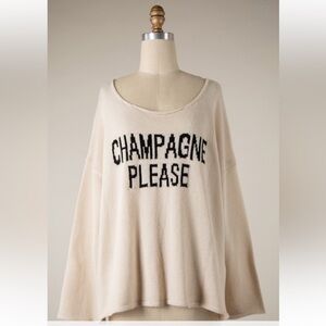 #105 CHAMPAGNE SWEATER KNIT TOP